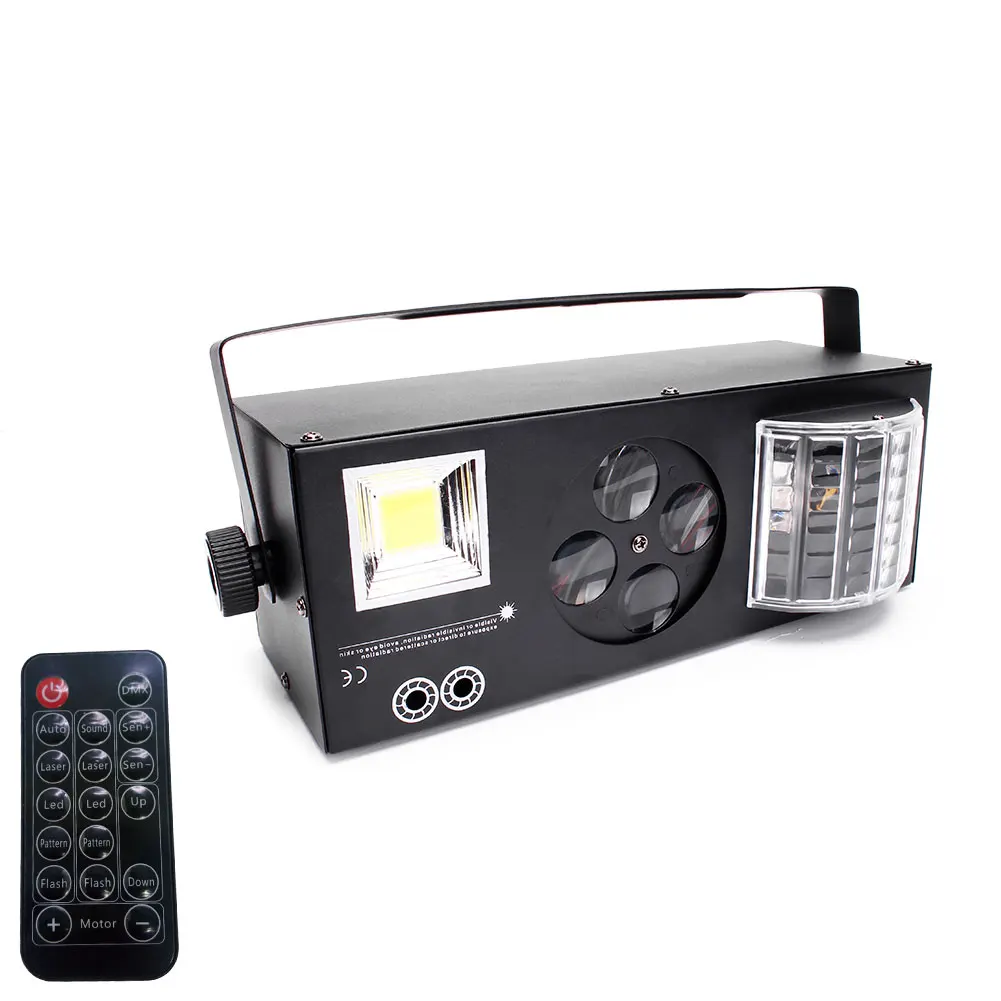 Laser Pattern Strobe Butterfly RGBW LED 4-in-1 Stage Effect Lighting with Remote
Laser Pattern Strobe Butterfly RGBW LED 4-in-1 Stage Effect Lighting with Remote