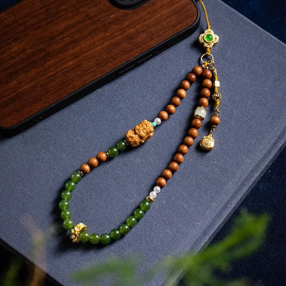 Chinese Style Mobile Phone Chain Short Sandalwood Beads Phone Lanyard Vintage Anti Loss Antique Green Wrist Rope Pendant For Men
Chinese Style Mobile Phone Chain Short Sandalwood Beads Phone Lanyard Vintage Anti Loss Antique Green Wrist Rope Pendant For Men