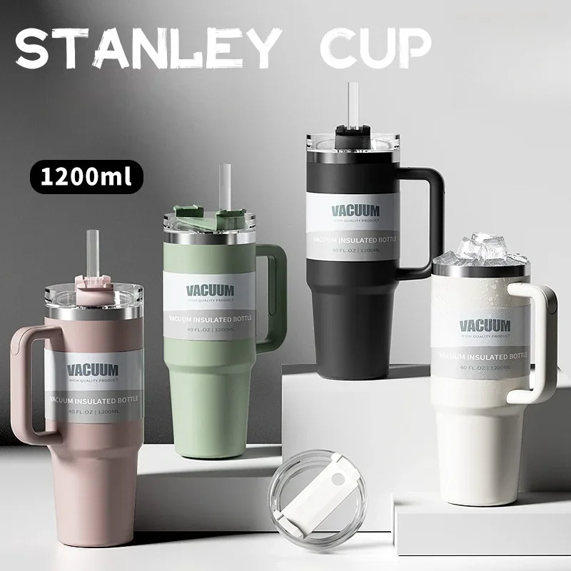 40oz 1200ML double-layer insulated tumbler cold drink travel cup coffee cup A handled and strawed insulated tumbler Ice Cup
40oz 1200ML double-layer insulated tumbler cold drink travel cup coffee cup A handled and strawed insulated tumbler Ice Cup