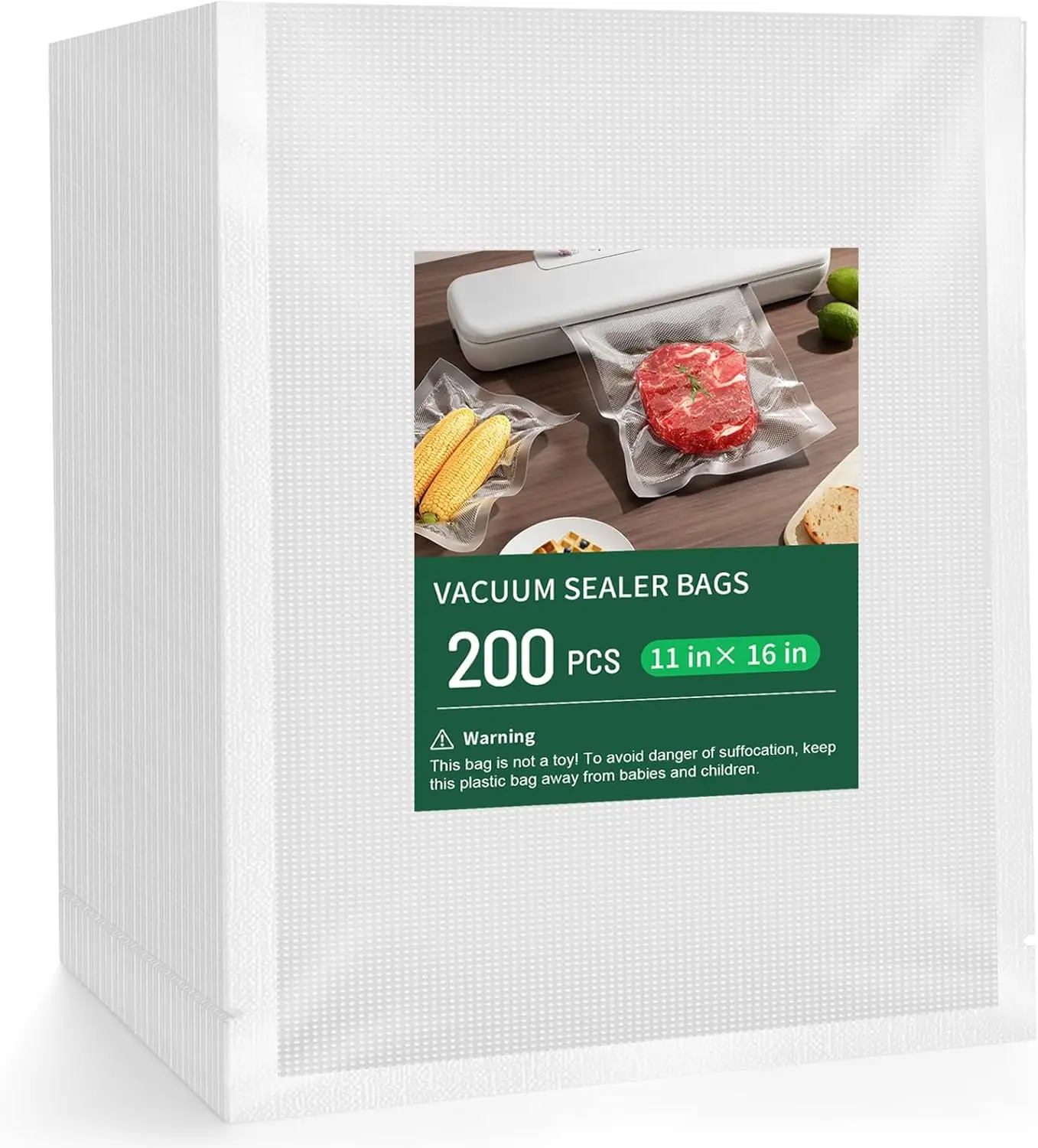 Sealer Bags 200 Pint 11" x 16", BPA Free and Heavy Duty, Commercial Grade Textured Food Vacuum Sealer Bag, Thick Embossed Bag
Sealer Bags 200 Pint 11" x 16", BPA Free and Heavy Duty, Commercial Grade Textured Food Vacuum Sealer Bag, Thick Embossed Bag