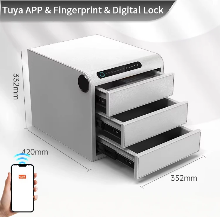 All-steel Material Multilayer Digital Security Fingerprint Drawer Luxury Leather Safety Box For Hotel Rooms
All-steel Material Multilayer Digital Security Fingerprint Drawer Luxury Leather Safety Box For Hotel Rooms