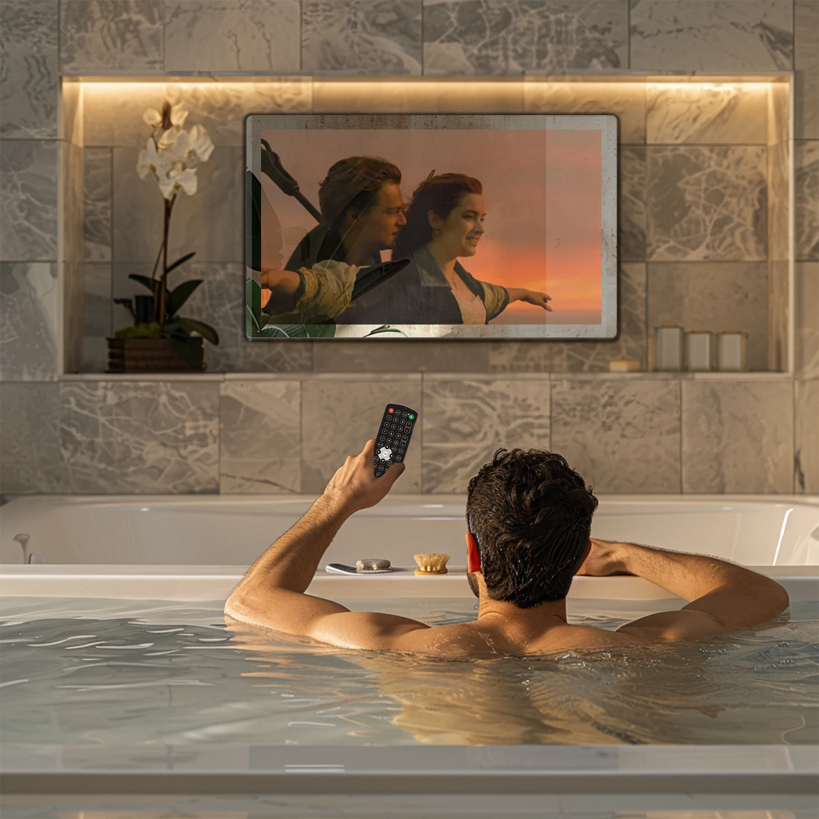 Bathroom Mirror TV, with Voice Control, 32-inch Mirrored Waterproof HDTV for Indoor and Outdoor Use, HD Smart
Bathroom Mirror TV, with Voice Control, 32-inch Mirrored Waterproof HDTV for Indoor and Outdoor Use, HD Smart