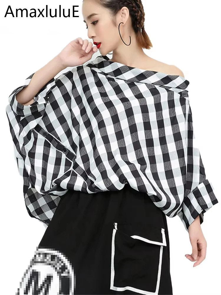 Amax luluE Summer Blouses 2024 Fashion Korean Ladies Sexy Tops Womens Plaid Chiffon Shirts Off Shoulder Blusas Female Clothing
Amax luluE Summer Blouses 2024 Fashion Korean Ladies Sexy Tops Womens Plaid Chiffon Shirts Off Shoulder Blusas Female Clothing