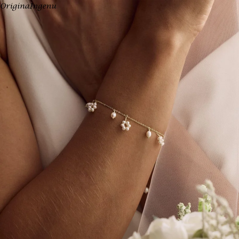 Браслет из натурального органического жемчуга с позолотой 14 карат, свадебный подарок ручной работы, ювелирные изделия, устойчивые к потускнению для женщин 
Браслет из натурального органического жемчуга с позолотой 14 карат, свадебный подарок ручной работы, ювелирные изделия, устойчивые к потускнению для женщин