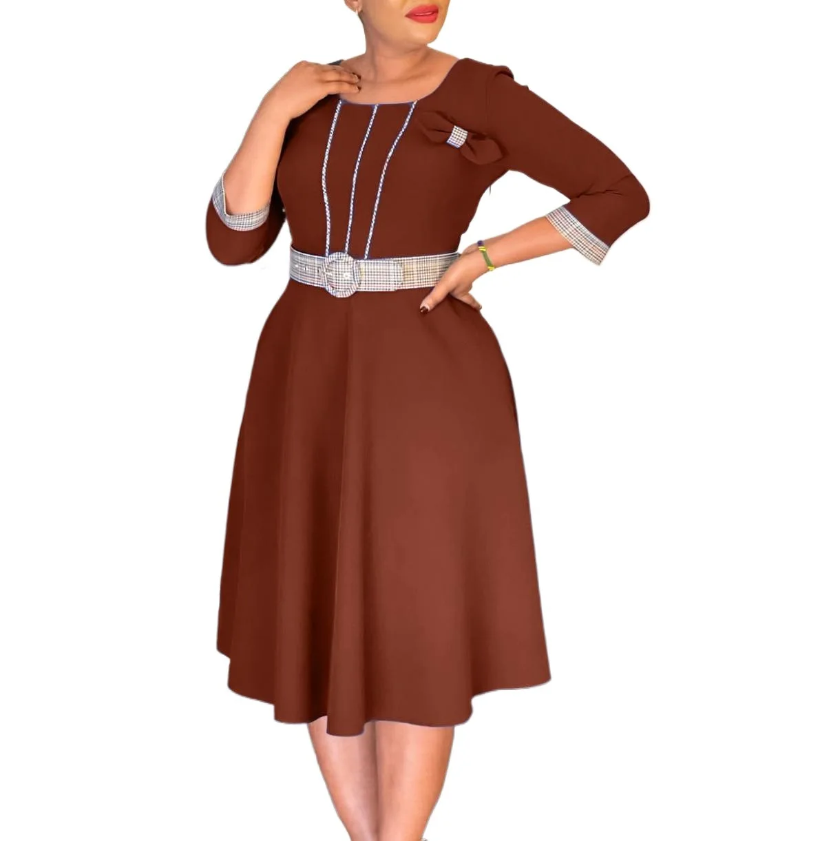 Dashiki African Dresses for Women Autumn Elegant African 3/4 Sleeve O-neck Polyester Midi Dress Outfits Africa Clothing S-3XL
Dashiki African Dresses for Women Autumn Elegant African 3/4 Sleeve O-neck Polyester Midi Dress Outfits Africa Clothing S-3XL
