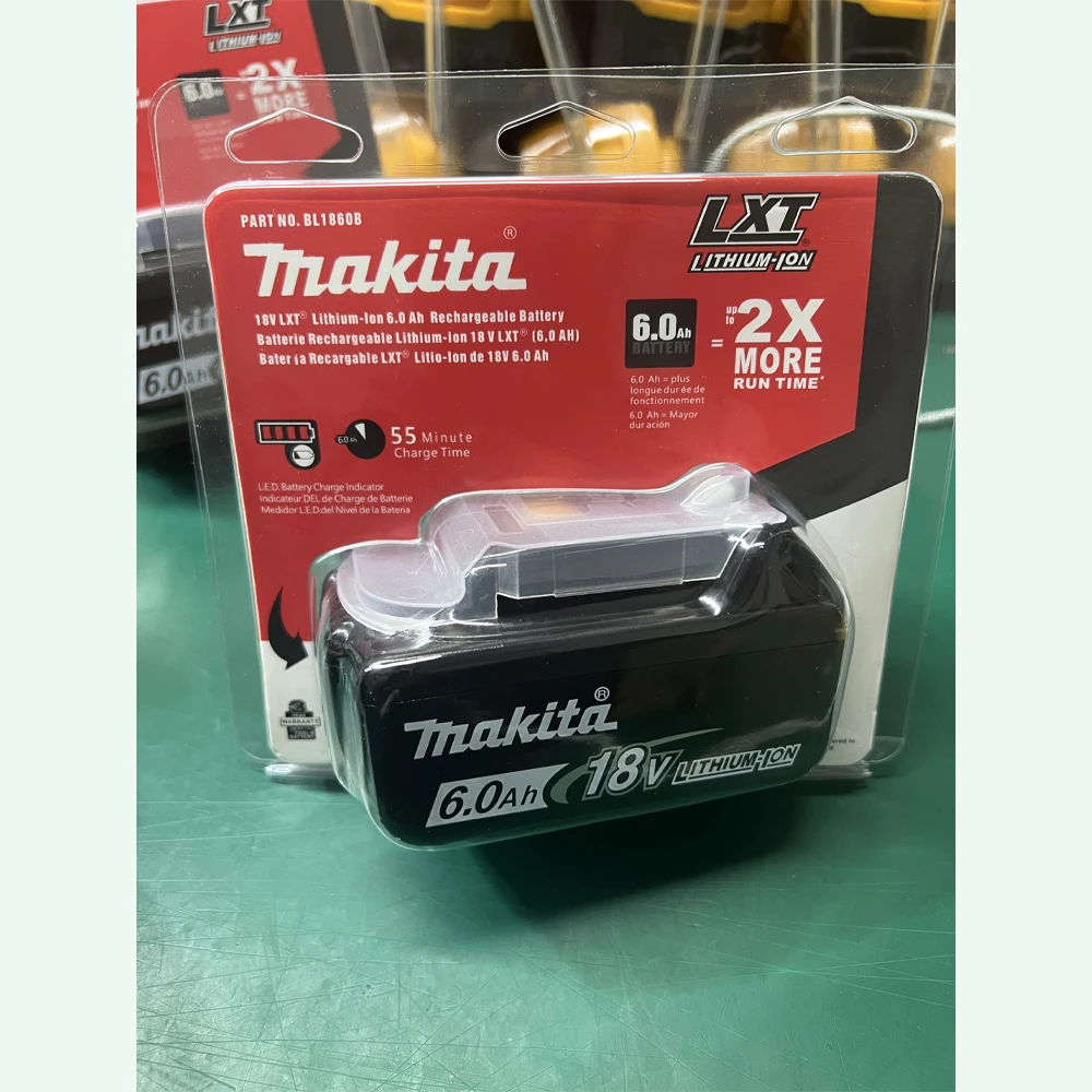 Makita Original 6.0Ah 18V Rechargeable Battery for Replacement Compatible with BL1830B BL1850 BL1850B BL1860B LXT Power Tools
Makita Original 6.0Ah 18V Rechargeable Battery for Replacement Compatible with BL1830B BL1850 BL1850B BL1860B LXT Power Tools