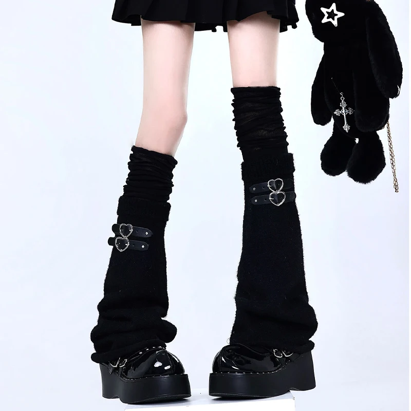 Over The Knee Slouchy Socks with Chain Garter Set Chunky Knit Leg Warmers Flared Y2K Alt Fashion Fall 2025 Black Gray
Over The Knee Slouchy Socks with Chain Garter Set Chunky Knit Leg Warmers Flared Y2K Alt Fashion Fall 2025 Black Gray