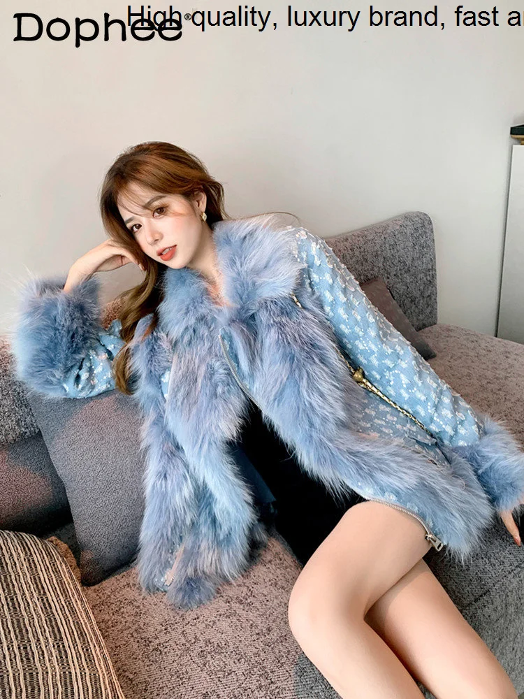 Winter New 2023 Faux Fox Denim Splicing Short Thick Warm Cotton-Padded Jacket Korean Style Slimming Fur Coat Parkas
Winter New 2023 Faux Fox Denim Splicing Short Thick Warm Cotton-Padded Jacket Korean Style Slimming Fur Coat Parkas