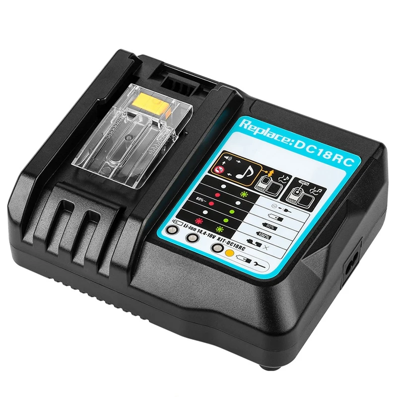 Suitable For Makita 14.4V-18V DC18RA DC18RC Cordless Power Tool Battery Charger(EU Plug)
Suitable For Makita 14.4V-18V DC18RA DC18RC Cordless Power Tool Battery Charger(EU Plug)