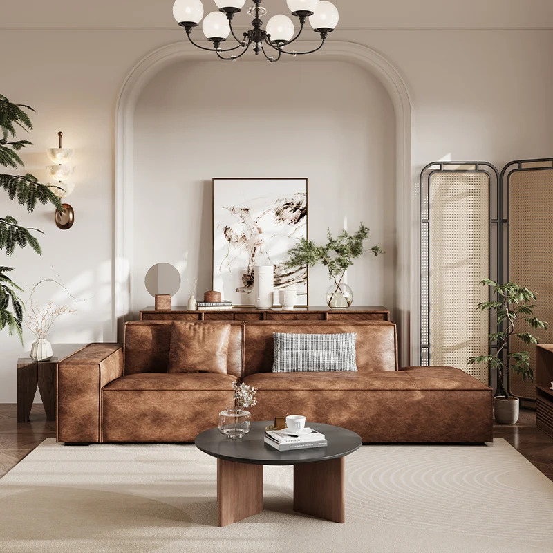 #Founder Tofu Block Sofa, Vintage Textured Oil-Wax Leather Fabric Sofa Bed
#Founder Tofu Block Sofa, Vintage Textured Oil-Wax Leather Fabric Sofa Bed
