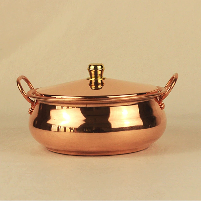 Handmade Thickened Brass Hot Pot for Home/Restaurant | Multi-Purpose Electromagnetic & Open Flame Compatible Copper Soup Pot
Handmade Thickened Brass Hot Pot for Home/Restaurant | Multi-Purpose Electromagnetic & Open Flame Compatible Copper Soup Pot