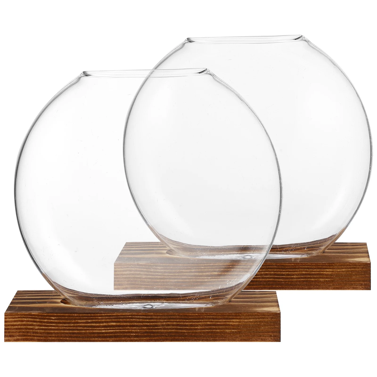 2Sets Wooden Art Glass Vase Small Clear Desk Plant Holder for Home Office Decor Creative Hydroponic Propagation Station
2Sets Wooden Art Glass Vase Small Clear Desk Plant Holder for Home Office Decor Creative Hydroponic Propagation Station