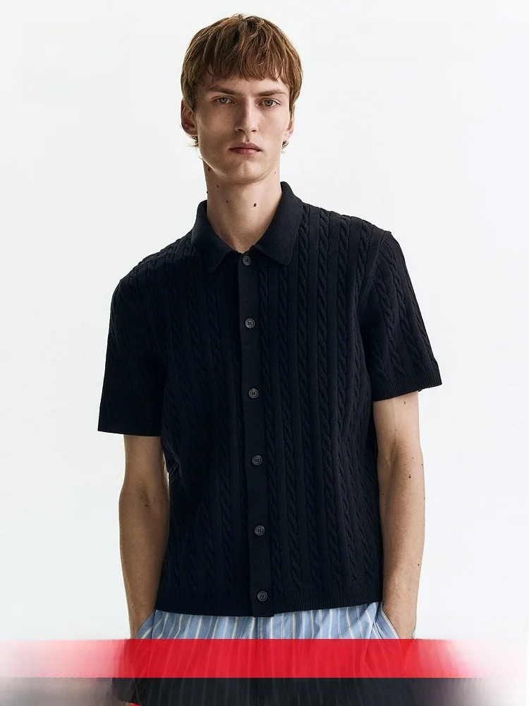 New Men's Knitted Shirt Standard Fit HM2026 Twisted Knit Casual Style Button up Cotton Blend Spring Collection 2026
New Men's Knitted Shirt Standard Fit HM2026 Twisted Knit Casual Style Button up Cotton Blend Spring Collection 2026