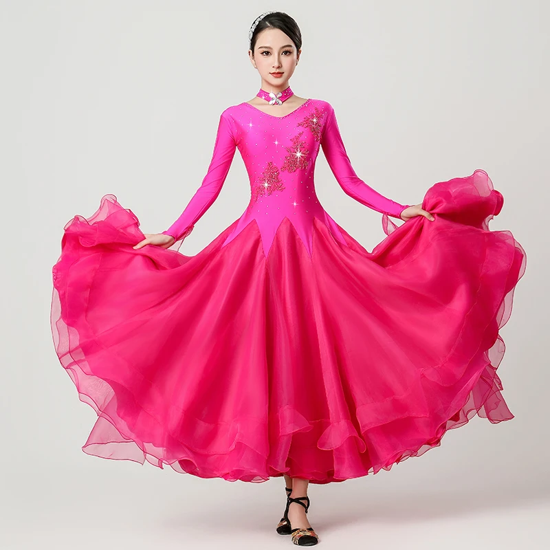 Ballroom Dance Dress Big Swing Dress Women's Performance Waltz Dancing Clothes National Standard Tamgo Modern Dance Costumes
Ballroom Dance Dress Big Swing Dress Women's Performance Waltz Dancing Clothes National Standard Tamgo Modern Dance Costumes