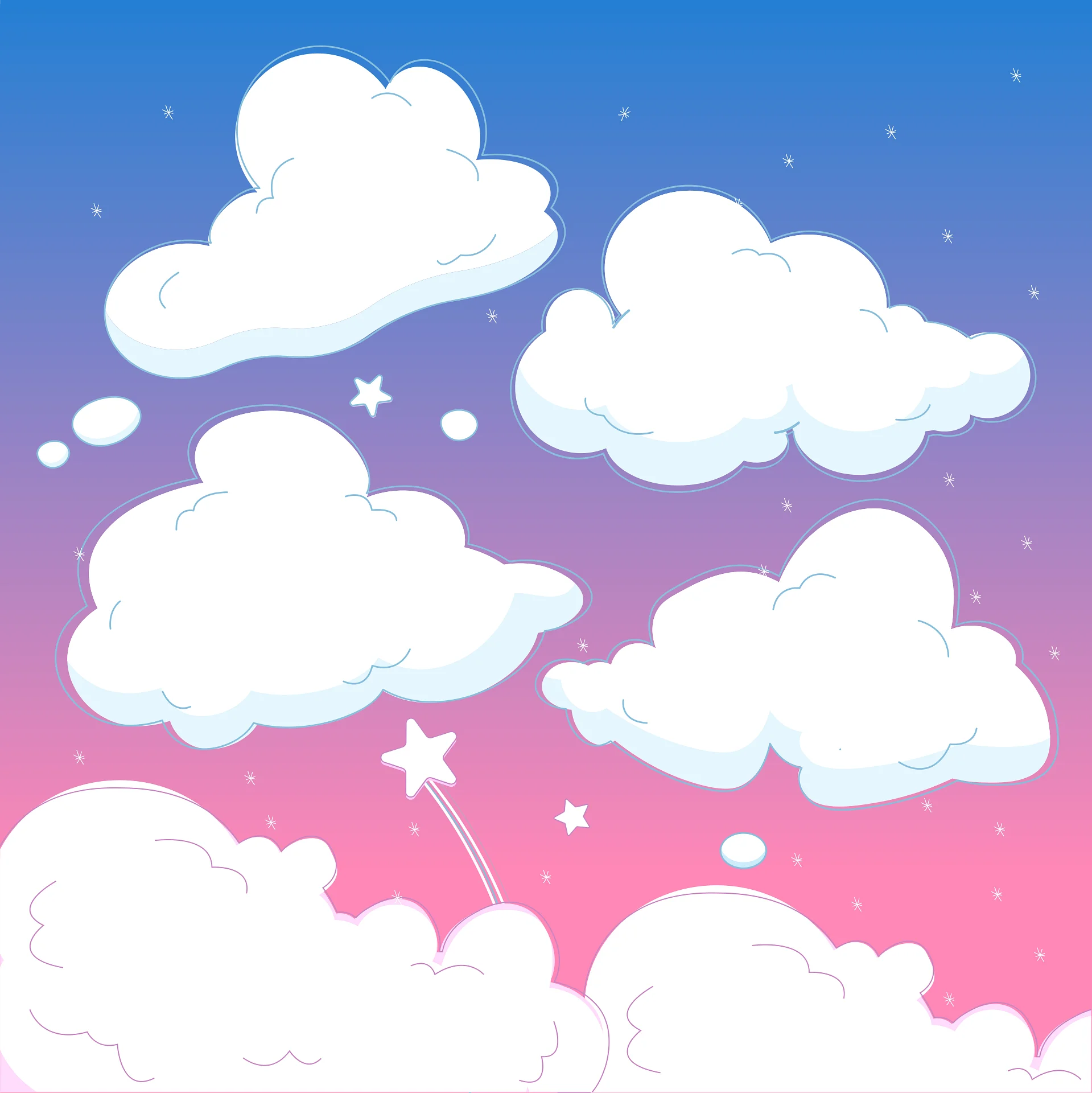 Gradient Pink Blue Sky Cloud & Shooting Star Jigsaw Puzzle, Cute Cartoon Night Sky Living Room Wall Decor
Gradient Pink Blue Sky Cloud & Shooting Star Jigsaw Puzzle, Cute Cartoon Night Sky Living Room Wall Decor