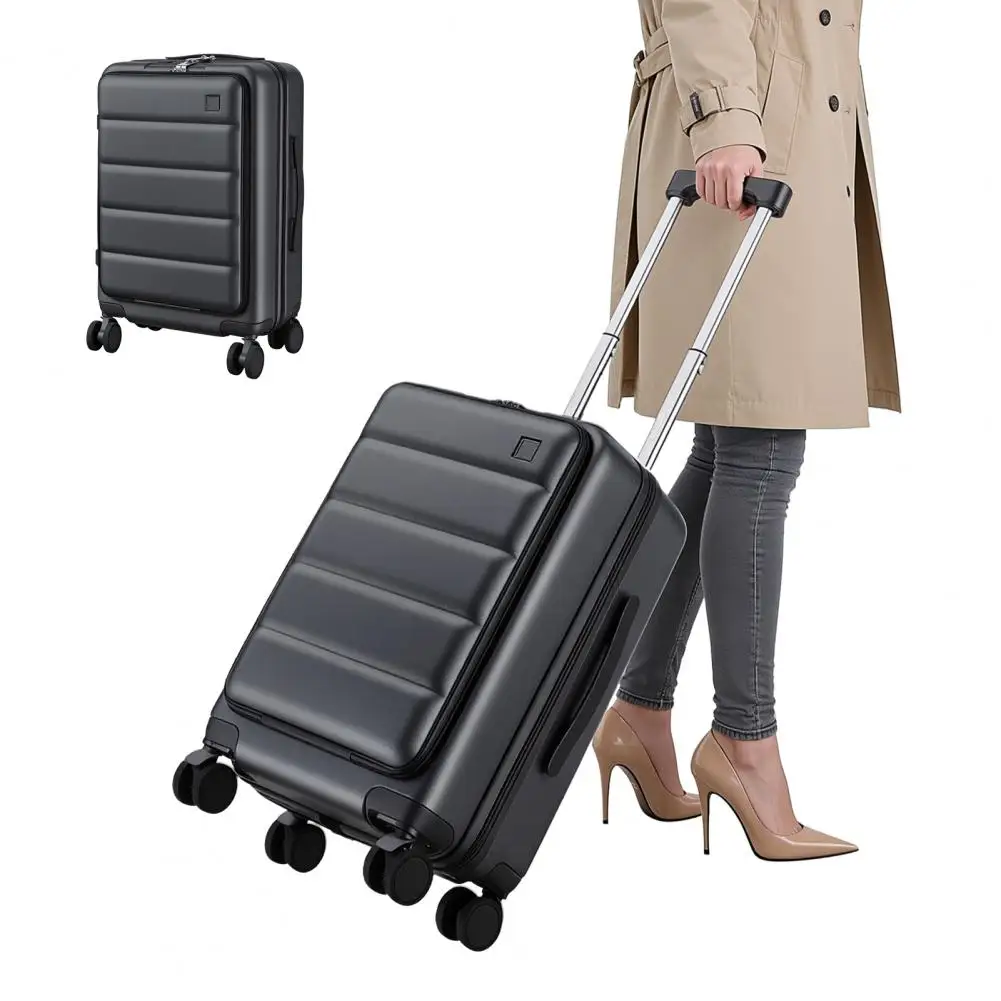 20 Inch Carry-On Luggage with Front Laptop Pocket Phone Stand USB Charger Port Cup Holder, Spinner Wheels, TSA Lock Suitcase
20 Inch Carry-On Luggage with Front Laptop Pocket Phone Stand USB Charger Port Cup Holder, Spinner Wheels, TSA Lock Suitcase