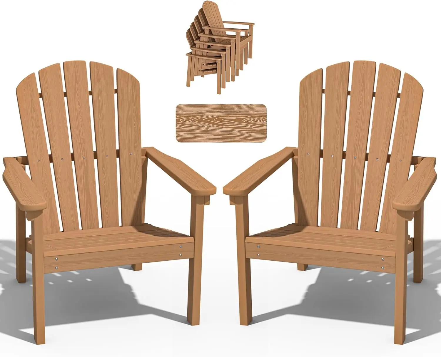 Компактные складные стулья Adirondack, набор из 2 штук, шириной 26,3 дюйма, из HDPE, для улицы и патио - прочная, компактная конструкция для экономии места.
Компактные складные стулья Adirondack, набор из 2 штук, шириной 26,3 дюйма, из HDPE, для улицы и патио - прочная, компактная конструкция для экономии места.