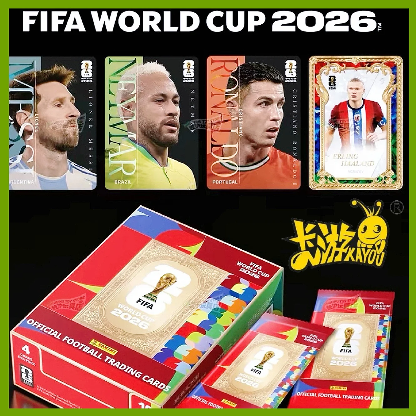 Genuine Kayou×Panini Fifa World Cup 2026 Official Football Extraordinary Edition Collectible Cards Football Stars Periphery Gift
Genuine Kayou×Panini Fifa World Cup 2026 Official Football Extraordinary Edition Collectible Cards Football Stars Periphery Gift