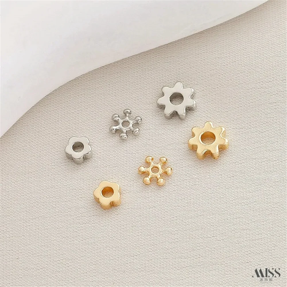 14K Gold Color Snowflake Tablets Sun Flowers Plum Blossom Spacers Gaskets DIY Bracelets Necklaces Beaded Jewelry Accessories
14K Gold Color Snowflake Tablets Sun Flowers Plum Blossom Spacers Gaskets DIY Bracelets Necklaces Beaded Jewelry Accessories