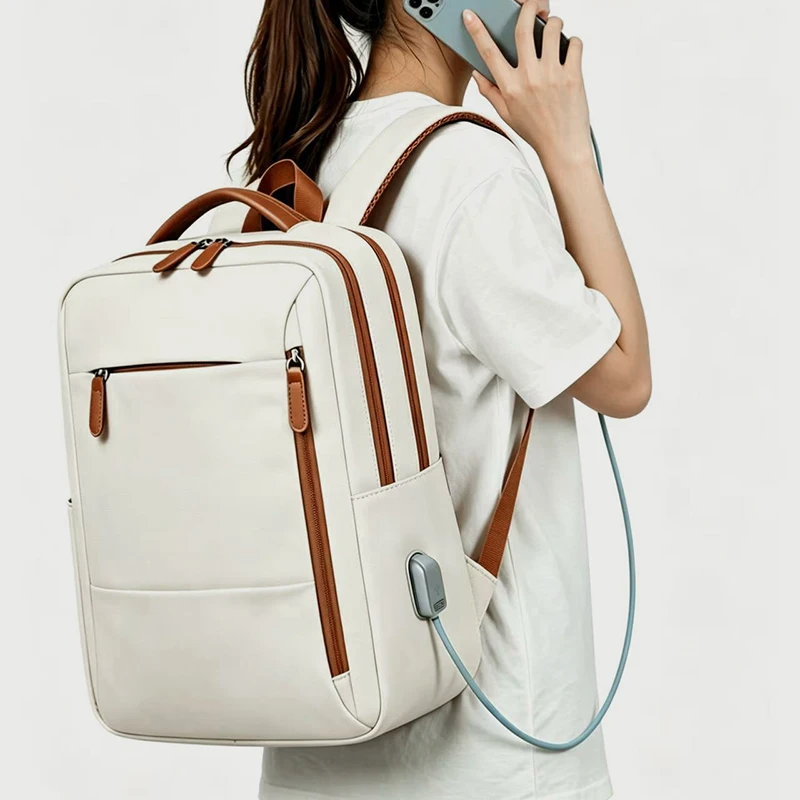 Women's Laptop Backpack Purse, Casual Daypack for Work & Travel, Fits 14/15.6 Inch Laptops, Apricot. Modern Compact Feminine Car
Women's Laptop Backpack Purse, Casual Daypack for Work & Travel, Fits 14/15.6 Inch Laptops, Apricot. Modern Compact Feminine Car