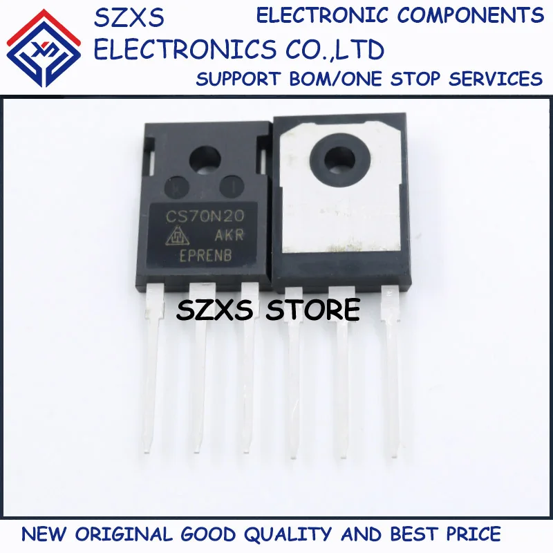 New Original 10Pcs CS70N20 CS70N20AKR TO-247 70A 200V Powerful Field-effect Transistor In Stock Good Quality
New Original 10Pcs CS70N20 CS70N20AKR TO-247 70A 200V Powerful Field-effect Transistor In Stock Good Quality