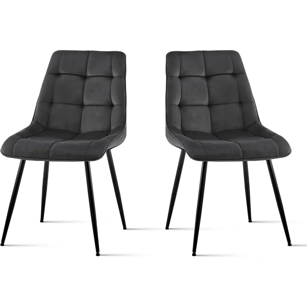 Dining Chairs Set of 2 Velvet Padded Seat Lounge Chairs Black Metal Legs Kitchen Counter Chairs for Home Office Leisure Living R
Dining Chairs Set of 2 Velvet Padded Seat Lounge Chairs Black Metal Legs Kitchen Counter Chairs for Home Office Leisure Living R