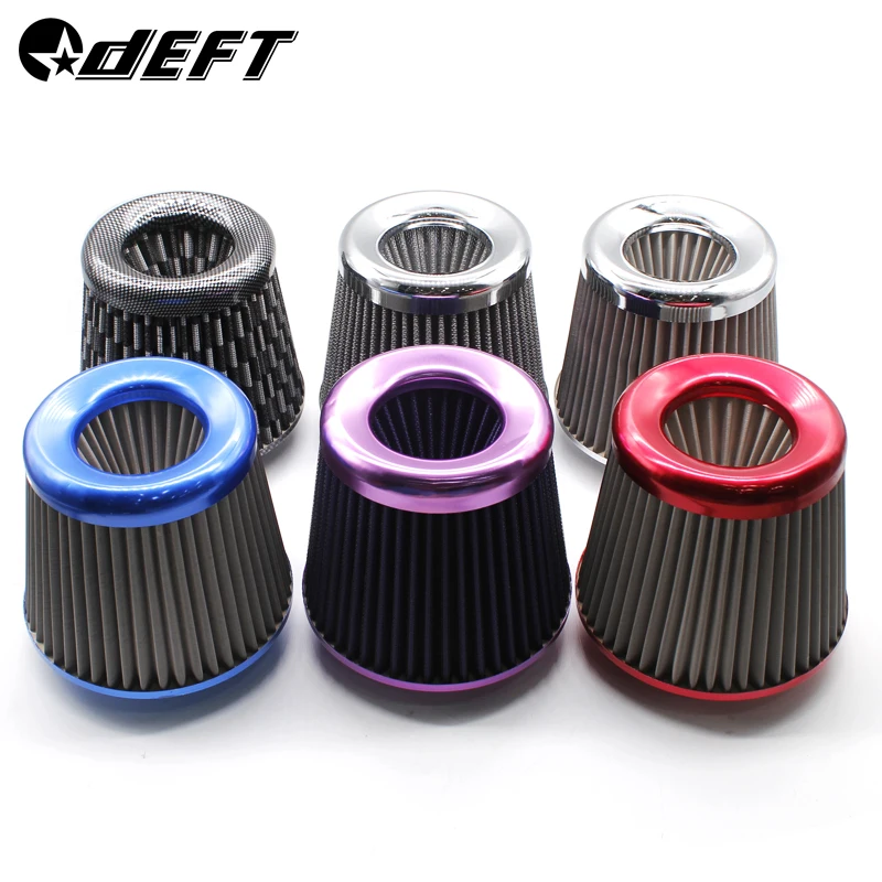 DEFT 1pcs 76mm 3inch Super Power Air Filter Universal Stainless Steel Racing Sport High Flow Cold Air Intake Filter Cone Cleaner
DEFT 1pcs 76mm 3inch Super Power Air Filter Universal Stainless Steel Racing Sport High Flow Cold Air Intake Filter Cone Cleaner