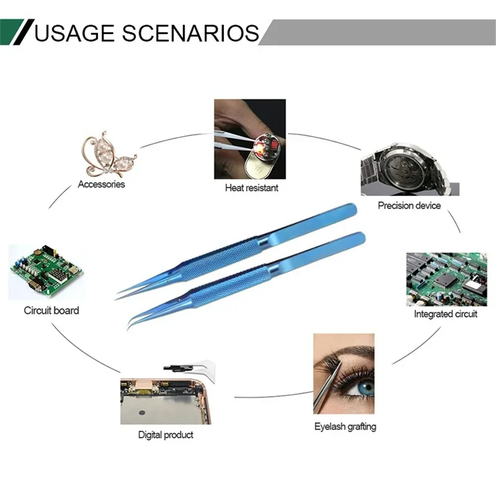 Antimagnetic Electronics Forceps Professional Repair Precision Titanium Alloy Tweezers Fingerprint Fly Line Phone Motherboard
Antimagnetic Electronics Forceps Professional Repair Precision Titanium Alloy Tweezers Fingerprint Fly Line Phone Motherboard