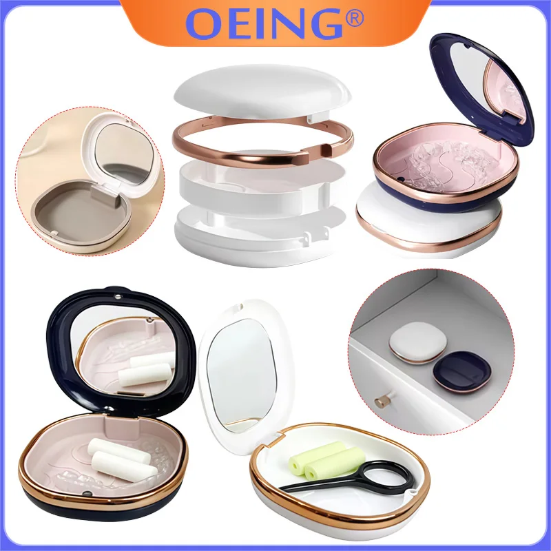 2Pcs Portable Brace Soaking Case with Mirror, Retainer and Denture Storage Case with Clasp, Orthodontic Retainer Storage Box
2Pcs Portable Brace Soaking Case with Mirror, Retainer and Denture Storage Case with Clasp, Orthodontic Retainer Storage Box