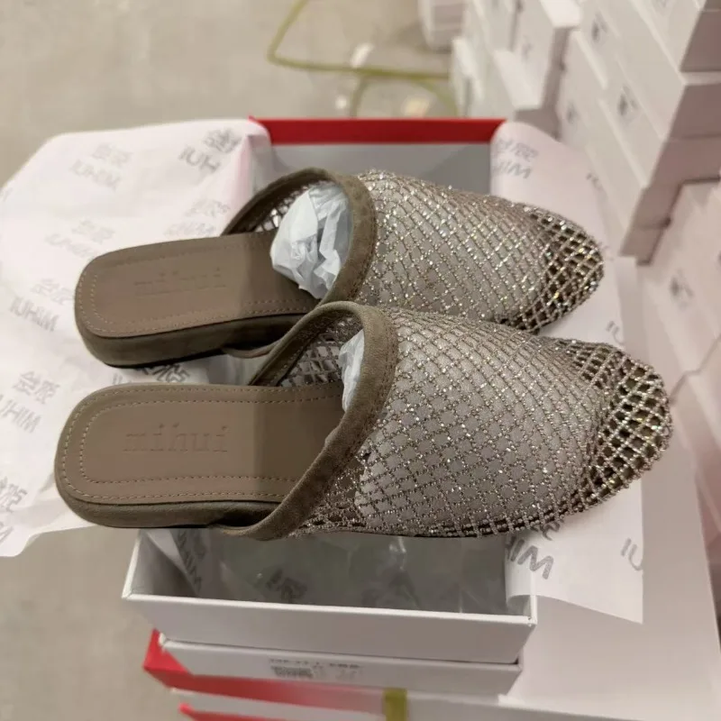New Women Shoes Exquisite Air Mesh Rhinestone Muller Slippers for Woman Comfort Vacation Casual Shoe Designer Shoes Zapatos Mujr
New Women Shoes Exquisite Air Mesh Rhinestone Muller Slippers for Woman Comfort Vacation Casual Shoe Designer Shoes Zapatos Mujr