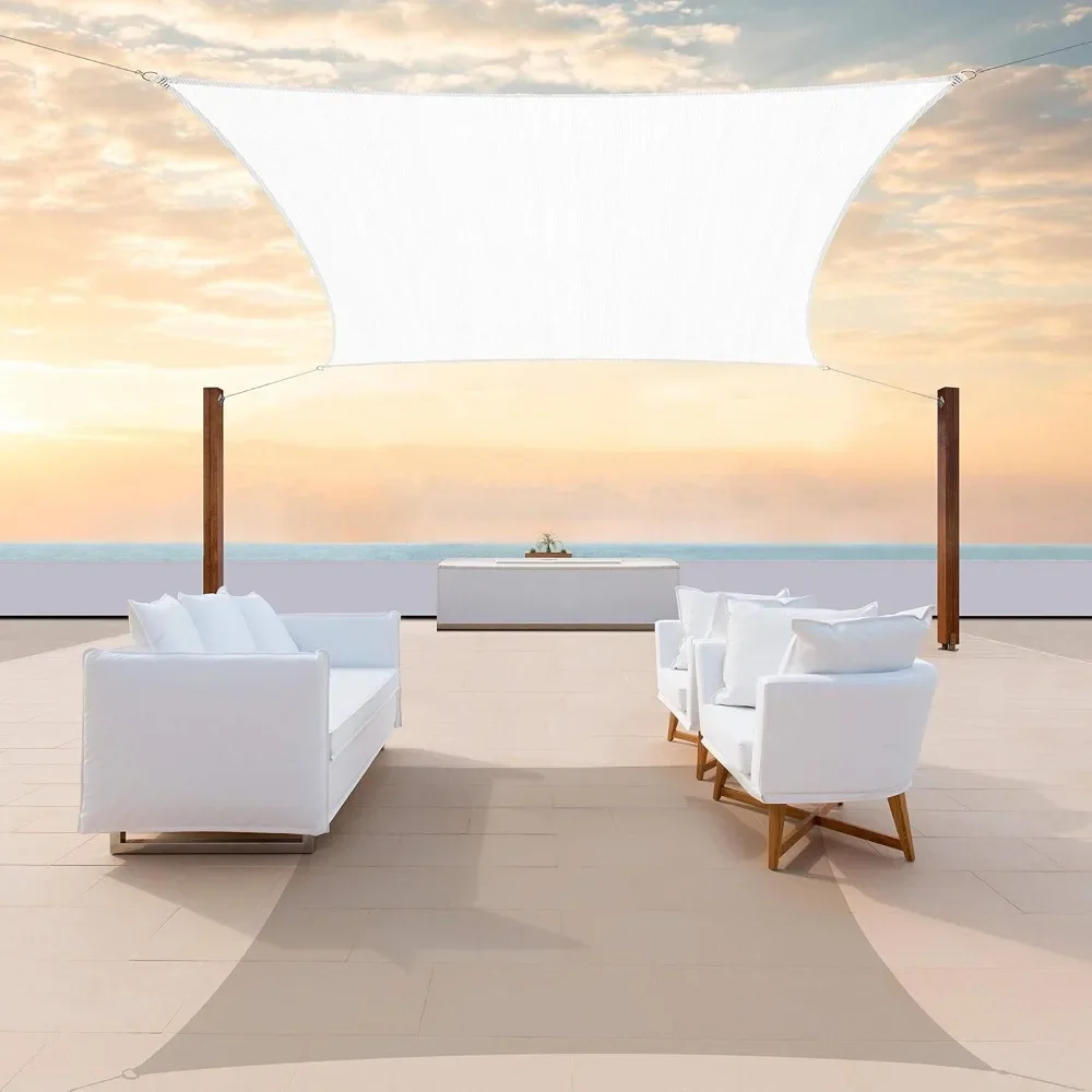 CTAPR1220 Custom Size 16' x 22' White Sun Shade Sail Canopy UV Block UPF50 Rectangle - Commercial Standard Heavy Duty - 190 GS
CTAPR1220 Custom Size 16' x 22' White Sun Shade Sail Canopy UV Block UPF50 Rectangle - Commercial Standard Heavy Duty - 190 GS