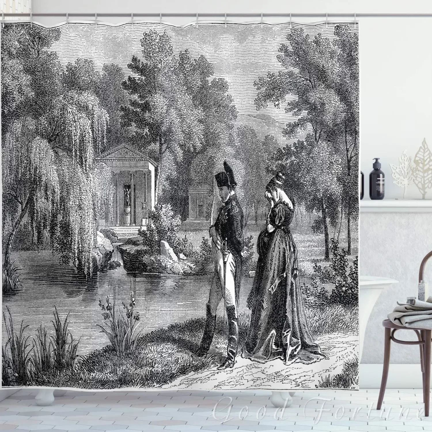 French Revolution Sketch Of Napoleon And The Woman In The Garden Artwork, Waterproof Fabric Shath Curtain Bathroom Decoration
French Revolution Sketch Of Napoleon And The Woman In The Garden Artwork, Waterproof Fabric Shath Curtain Bathroom Decoration