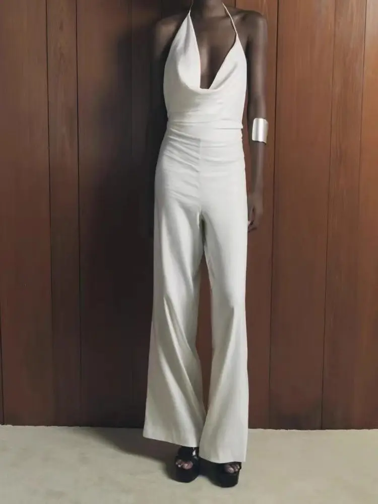 Сексуальный белый льняной комбинезон большого размера с нерегулярными бретелями и открытым дизайном Ba, высокой талией, широкими штанинами, уличными длинными брюками
Сексуальный белый льняной комбинезон большого размера с нерегулярными бретелями и открытым дизайном Ba, высокой талией, широкими штанинами, уличными длинными брюками