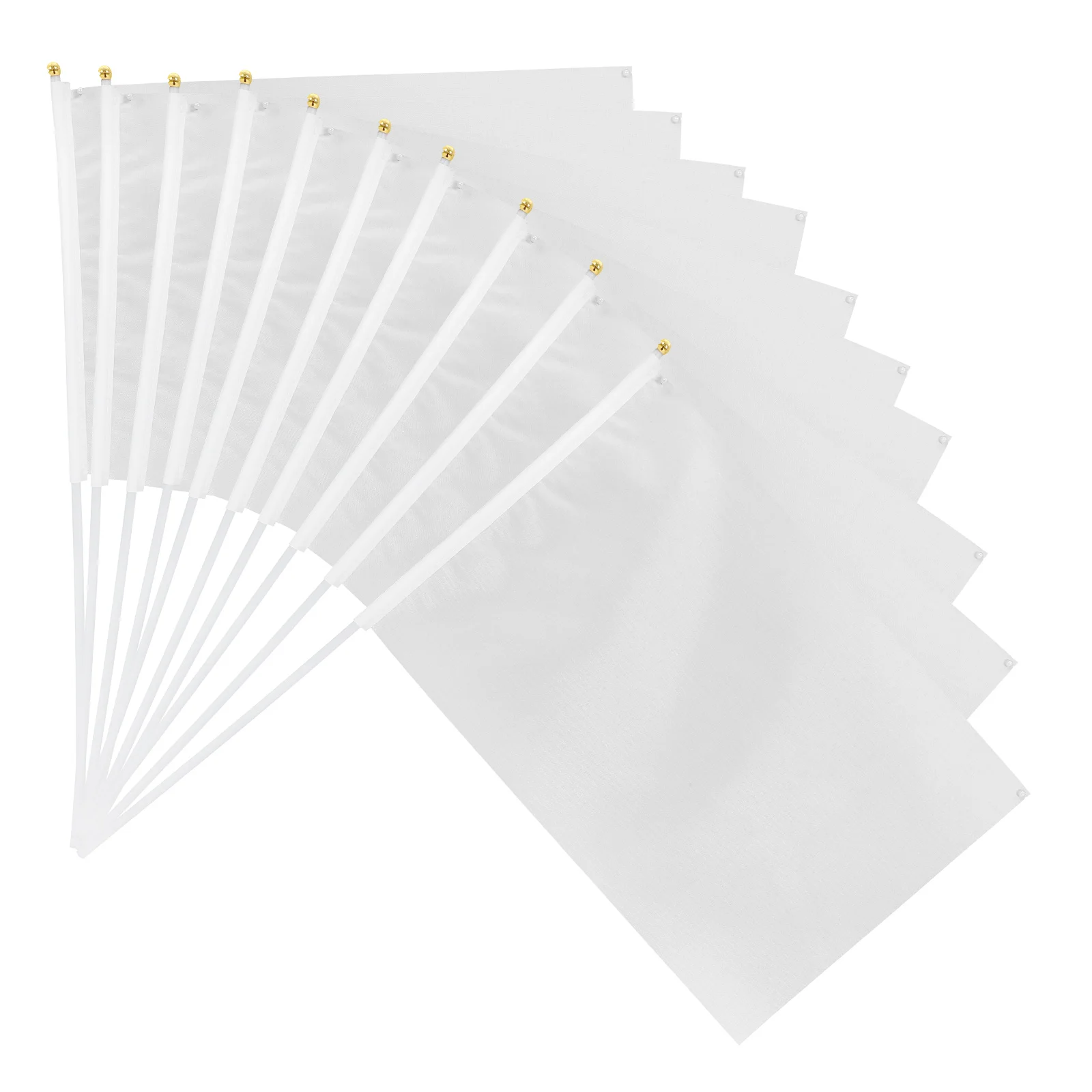20pcs 20x30cm White Handheld Flags 40cm PP Sticks Customizable Blank Polyester Sports Racing Events Birthday Traffic Safety
20pcs 20x30cm White Handheld Flags 40cm PP Sticks Customizable Blank Polyester Sports Racing Events Birthday Traffic Safety