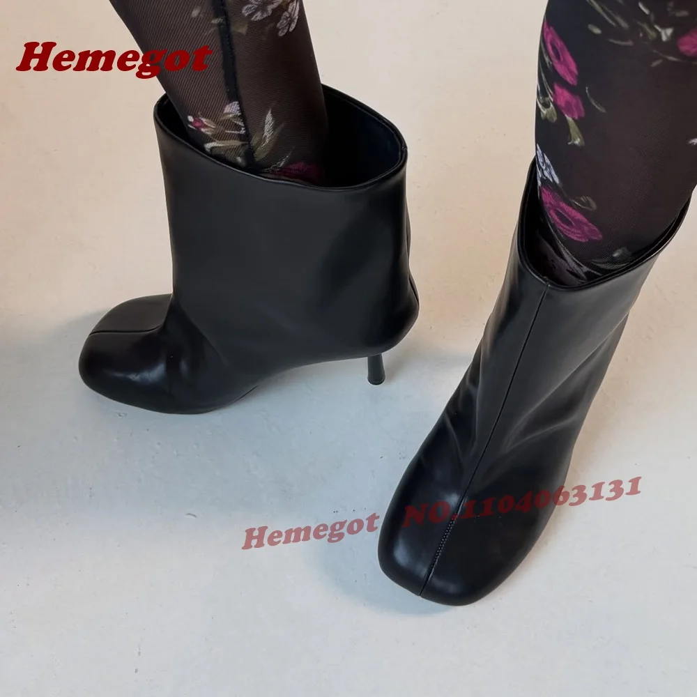 Black Kitten Heels Square Toe Ankle Boots Slip On Glossy Women's Boots Stiletto Solid Patchwork Runway Shoes 2026 New Luxury
Black Kitten Heels Square Toe Ankle Boots Slip On Glossy Women's Boots Stiletto Solid Patchwork Runway Shoes 2026 New Luxury