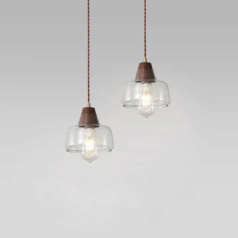 GHEUVNJ Retro minimalist single head three head glass restaurant chandelier creative and personalized walnut small chandelier
GHEUVNJ Retro minimalist single head three head glass restaurant chandelier creative and personalized walnut small chandelier