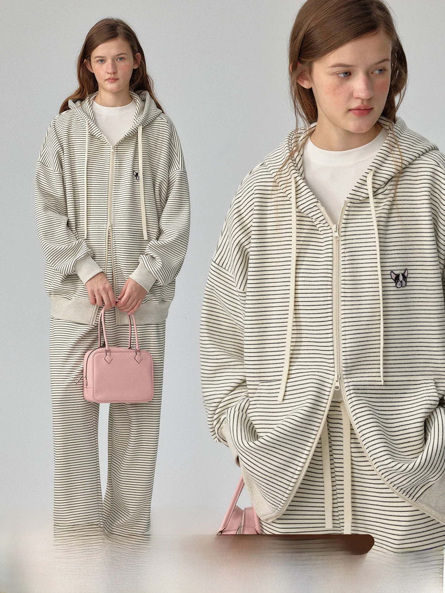 plus Size Women's Hoodie And Pants Set Striped Sportswear Long Sleeve Zipper Loose Fit Spring Early Morning Drawstring Wide L...
plus Size Women's Hoodie And Pants Set Striped Sportswear Long Sleeve Zipper Loose Fit Spring Early Morning Drawstring Wide L...