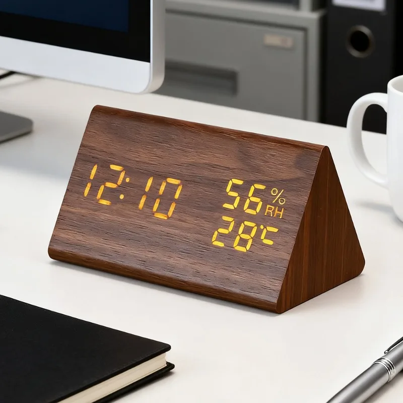 Simple plug-in LED electronics, desk clock, silent voice control digital alarm clock, temperature and humidity display
Simple plug-in LED electronics, desk clock, silent voice control digital alarm clock, temperature and humidity display