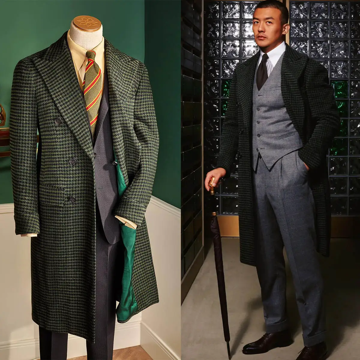 Vintage Men Long Coat Peaked Lapel Wool Blends Overcoat Double Breasted Winter Autumn Warm Men's Suits Customized
Vintage Men Long Coat Peaked Lapel Wool Blends Overcoat Double Breasted Winter Autumn Warm Men's Suits Customized