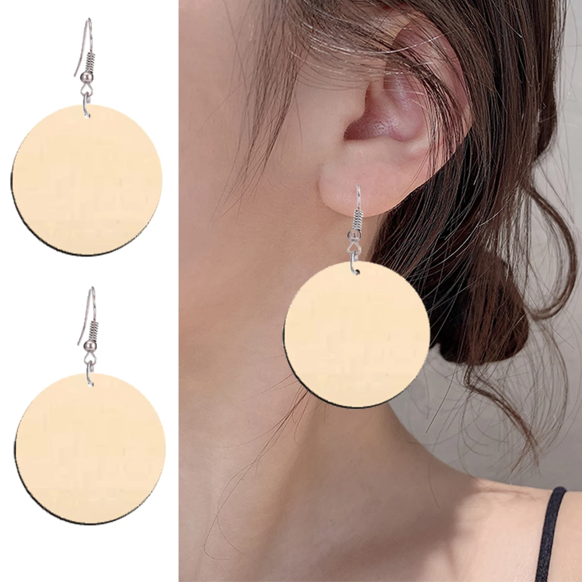 Wooden Earrings For Women Round Shaped Casual Jewelry Party Ear Accessories Decoration Beige Eardrop Premium Durable Creative
Wooden Earrings For Women Round Shaped Casual Jewelry Party Ear Accessories Decoration Beige Eardrop Premium Durable Creative