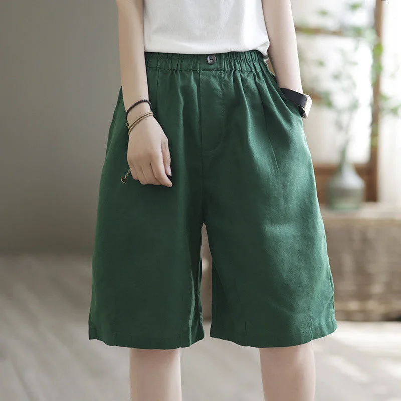 Plus Size Women's Summer Casual Solid Color High Waist Women's Clothing Loose Cotton Linen Office Lady Fashion
Plus Size Women's Summer Casual Solid Color High Waist Women's Clothing Loose Cotton Linen Office Lady Fashion