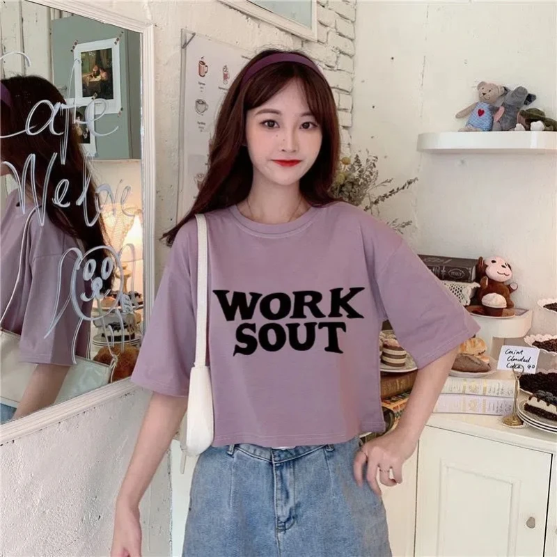 High Street Printing Letter Short Tops Women Clothing Summer New Short Sleeve O-neck Youth Korean T Shirts Casual Harajuku Trend
High Street Printing Letter Short Tops Women Clothing Summer New Short Sleeve O-neck Youth Korean T Shirts Casual Harajuku Trend