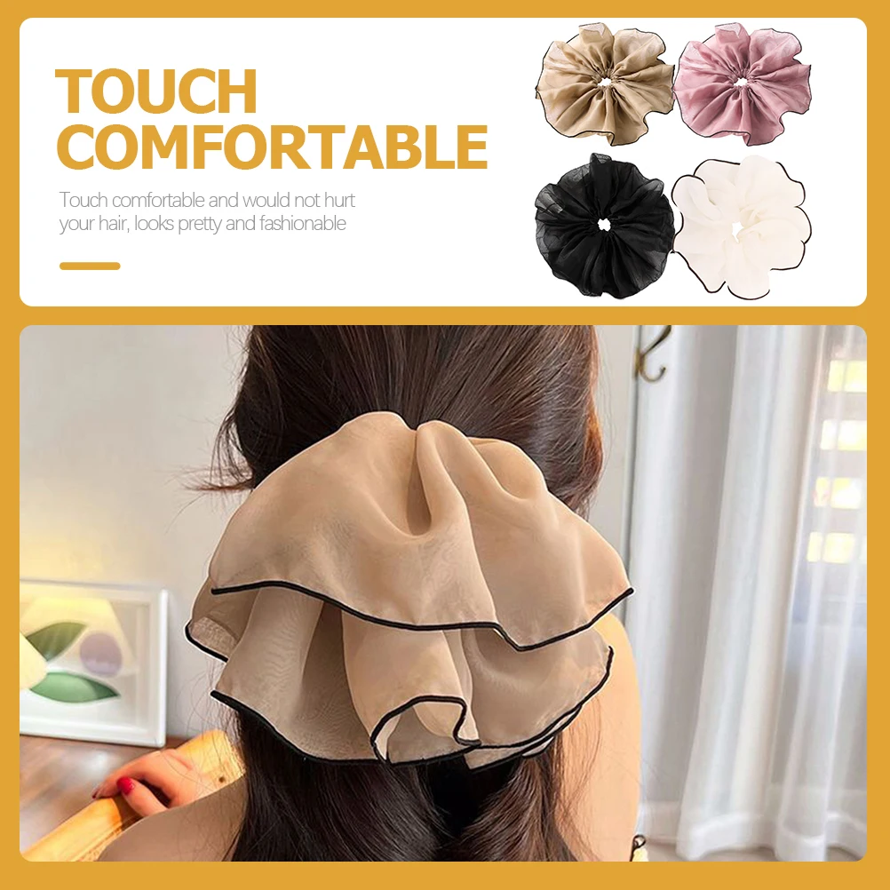 4Pcs Mesh Scrunchies Stretch Ring Scarf Big Size Girls Accessories Hair Hair Scrunchies Tie Ribbon For Women Hairstyles
4Pcs Mesh Scrunchies Stretch Ring Scarf Big Size Girls Accessories Hair Hair Scrunchies Tie Ribbon For Women Hairstyles