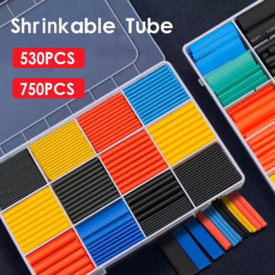 530pcs 750pcs Heat Shrinkable Tube Assorted Sizes Insulated Wire Repair Kit Electronic Polyolefin Electrical Sleeve for Wiring
530pcs 750pcs Heat Shrinkable Tube Assorted Sizes Insulated Wire Repair Kit Electronic Polyolefin Electrical Sleeve for Wiring