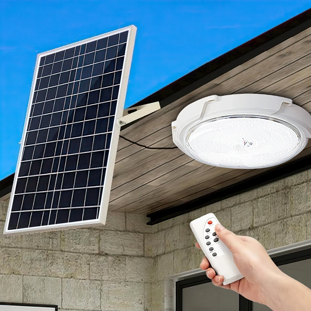 LED Solar Ceiling Lights Indoor Bedroom Corridor Garden Lighting With Remote Control Dimmable Timing Solar Ceiling Lamp
LED Solar Ceiling Lights Indoor Bedroom Corridor Garden Lighting With Remote Control Dimmable Timing Solar Ceiling Lamp