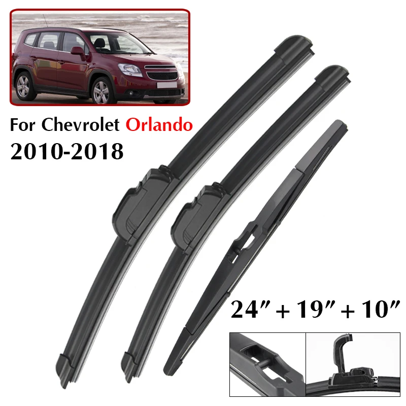 KAWOO Front & Rear Wiper Blades Set 24"+19"+10" For Chevrolet Orlando 2010-2018 Windshield Windscreen Window Car Brushes
KAWOO Front & Rear Wiper Blades Set 24"+19"+10" For Chevrolet Orlando 2010-2018 Windshield Windscreen Window Car Brushes