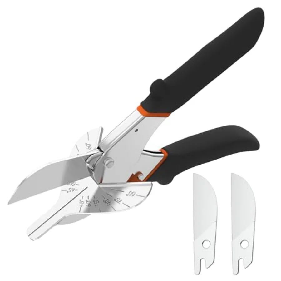 Miter Shears, 45°-135° Adjustable Multi-Angle Cutter for Molding, Trim and Quarter Round Precision Hand Tool for PVC and Soft W
Miter Shears, 45°-135° Adjustable Multi-Angle Cutter for Molding, Trim and Quarter Round Precision Hand Tool for PVC and Soft W