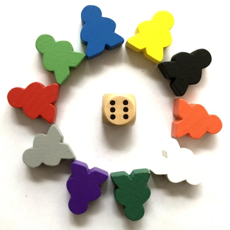 10PCS with 1 wood Dice Big Wooden Humanoid Big meeples Chess Pieces For Meeple Carcassonne Board Game Accessories 1.9*2.4*1CM
10PCS with 1 wood Dice Big Wooden Humanoid Big meeples Chess Pieces For Meeple Carcassonne Board Game Accessories 1.9*2.4*1CM