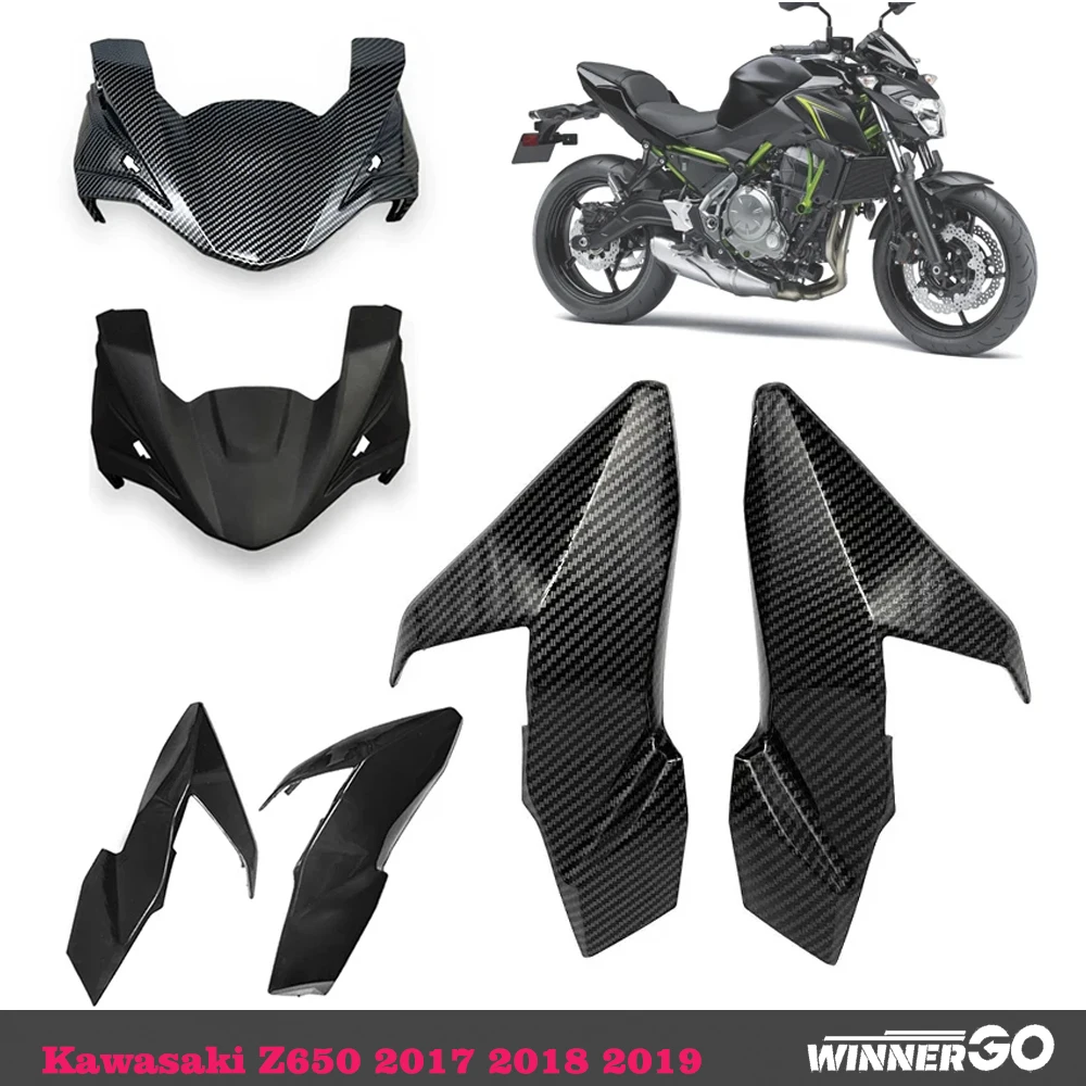 Fit For Kawasaki Z650 2017-2019 Z 650 Motorcycle Carbon Fiber Look Front Headlight Upper Side Cover Head Cowl Nose Fairing Z-650
Fit For Kawasaki Z650 2017-2019 Z 650 Motorcycle Carbon Fiber Look Front Headlight Upper Side Cover Head Cowl Nose Fairing Z-650