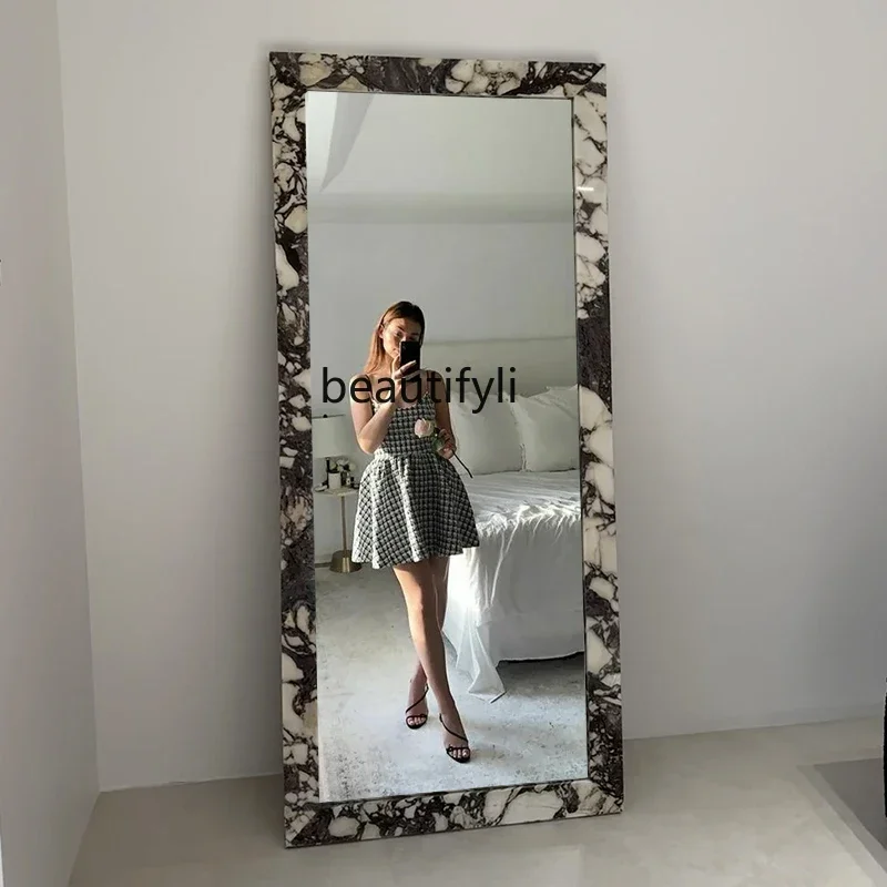 A16 Full body mirror Irregular full-length mirror European light luxury household marble frame floor mirror
A16 Full body mirror Irregular full-length mirror European light luxury household marble frame floor mirror